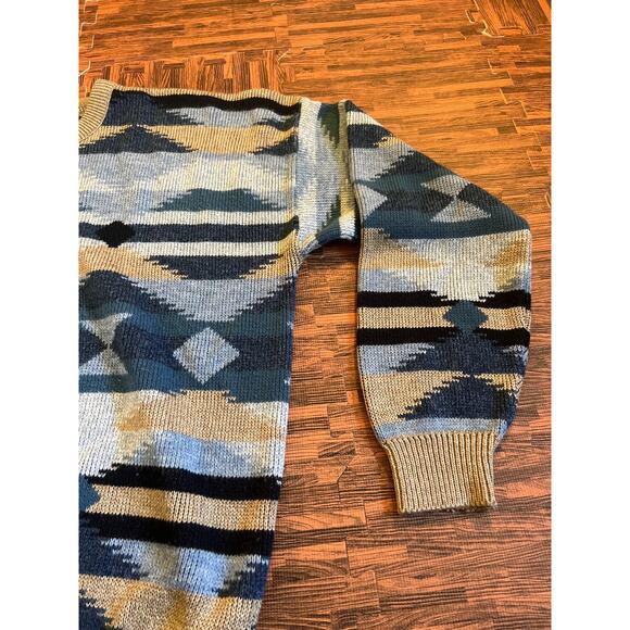VTG Jantzen Grandpa Sweater Ski Lodge Aztec Geometric Pattern Pullover XL - Picture 3 of 13